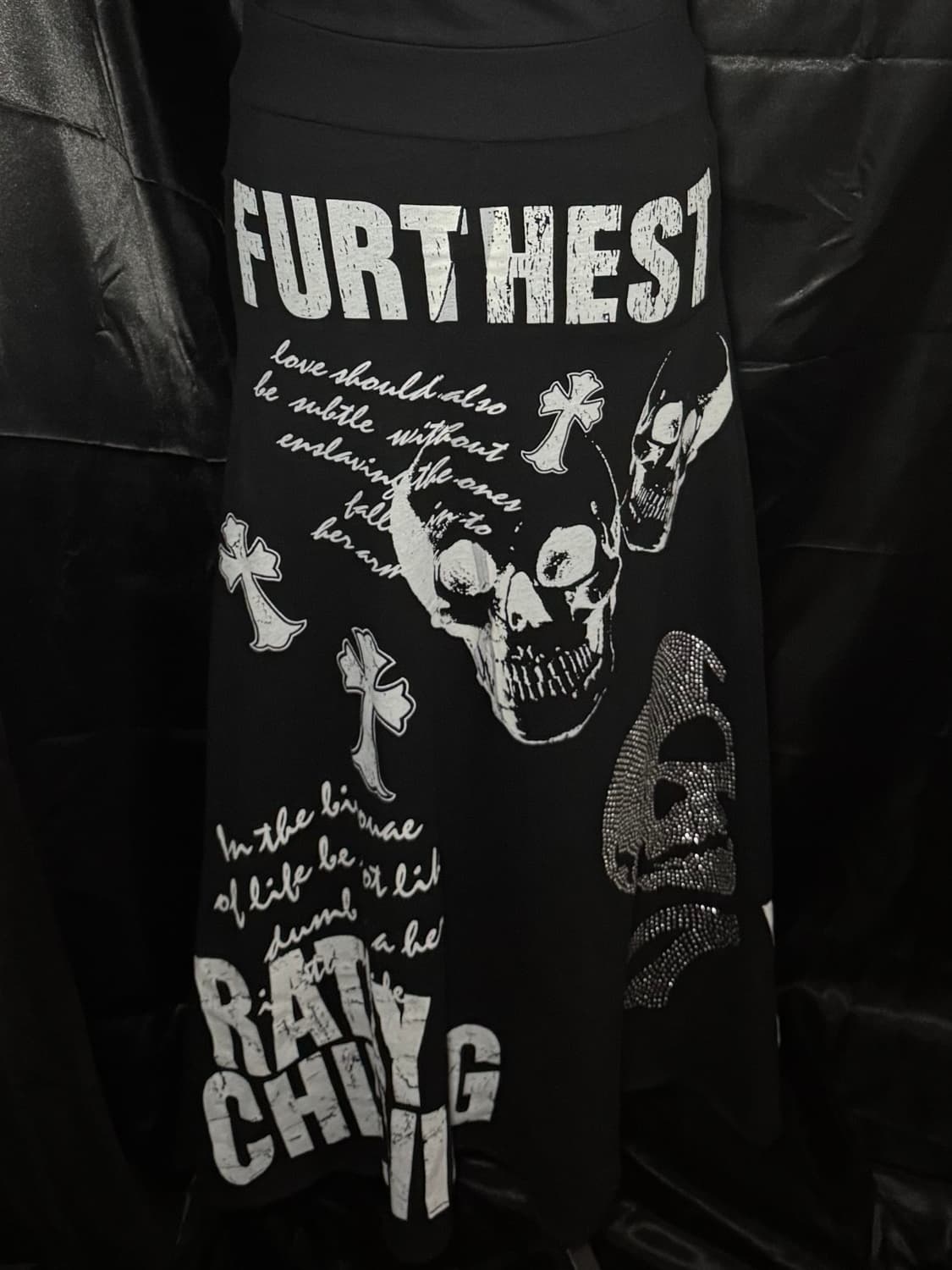 M.K.R 펑크 스컬 십자가 멜빵 원피스 데드스탁 상품이미지2