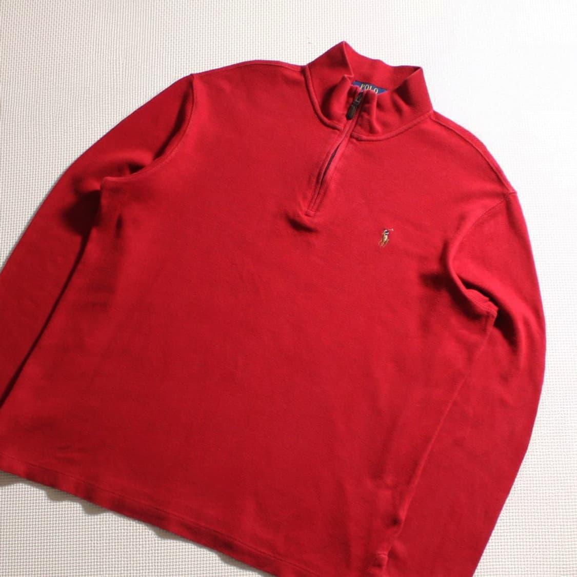 Polo 폴로 랄프로렌 레드 니트 하프집업 상품이미지3