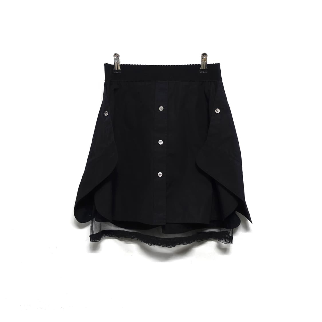 [0]ALEXANDERWANG 알렉산더왕 레이스 레이어드 포플린 스커트 상품이미지1