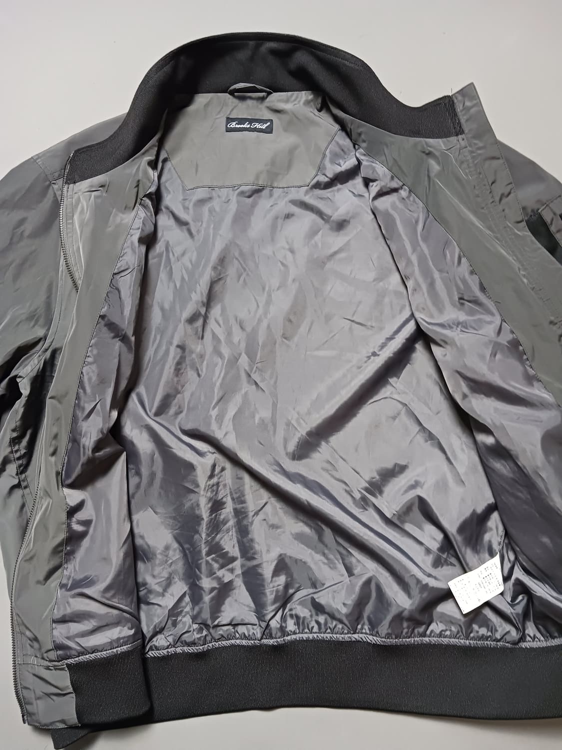 [105] 브룩스힐 그레이 배색 봄버자켓 바람막이 상품이미지6