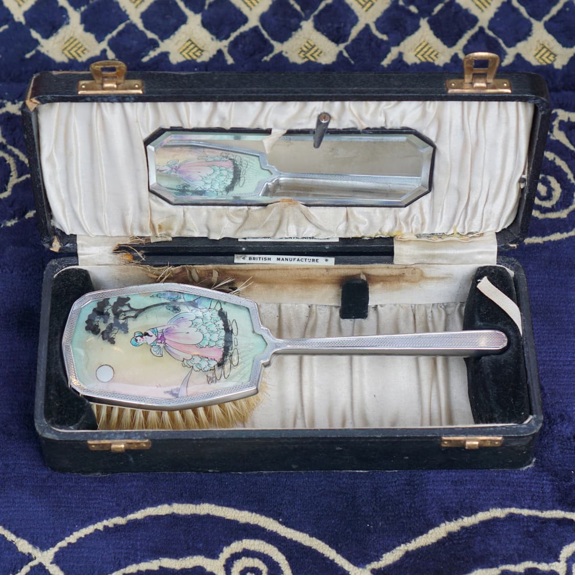 빈티지 소품 19세기 영국 헤어 브러쉬 세트 상품이미지1