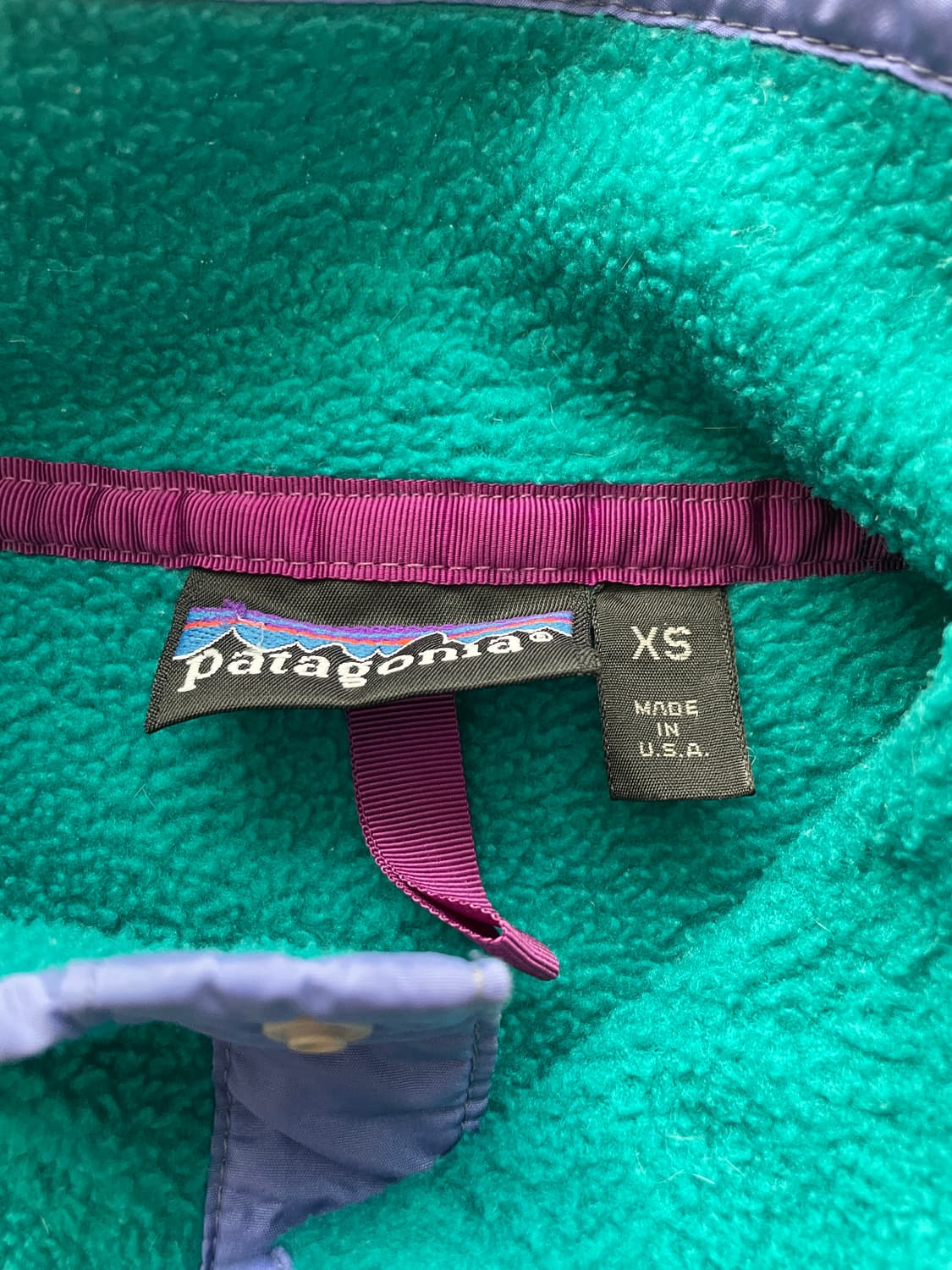 90s 파타고니아 신칠라 틸 그린 퍼플 빈티지 플리스 상품이미지3