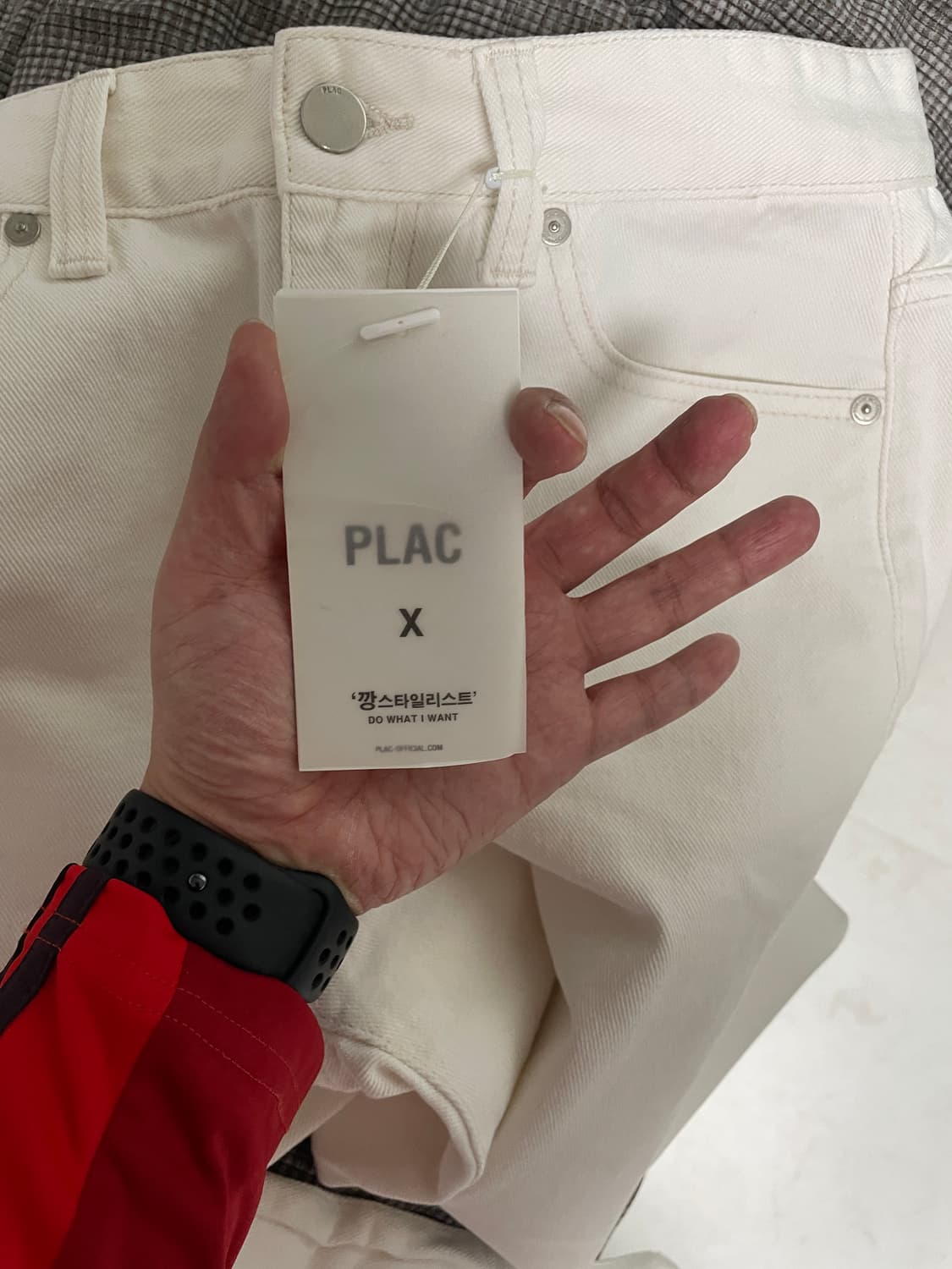 PLAC 플랙 화이트 데님 팬츠 29 새상품 상품이미지4