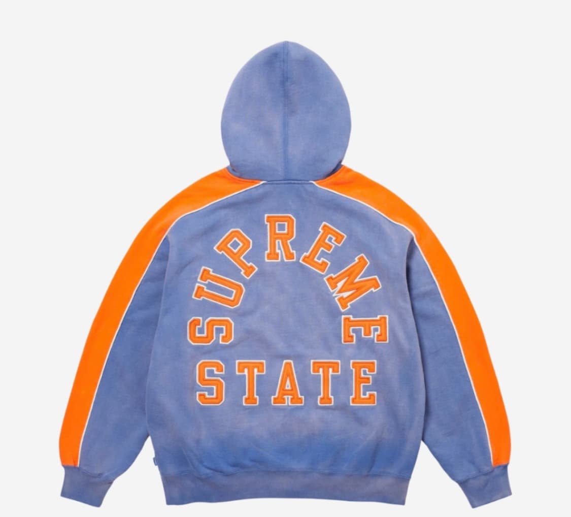 슈프림 스테이트 후드집업 워시드 로얄 상품이미지1