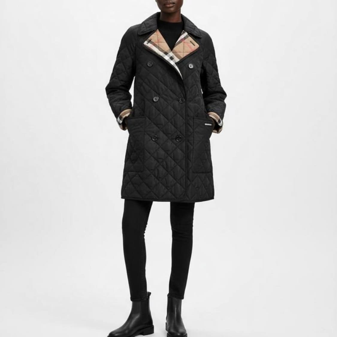 버버리 타이팅 다이아몬트 퀼팅 코트 상품이미지1