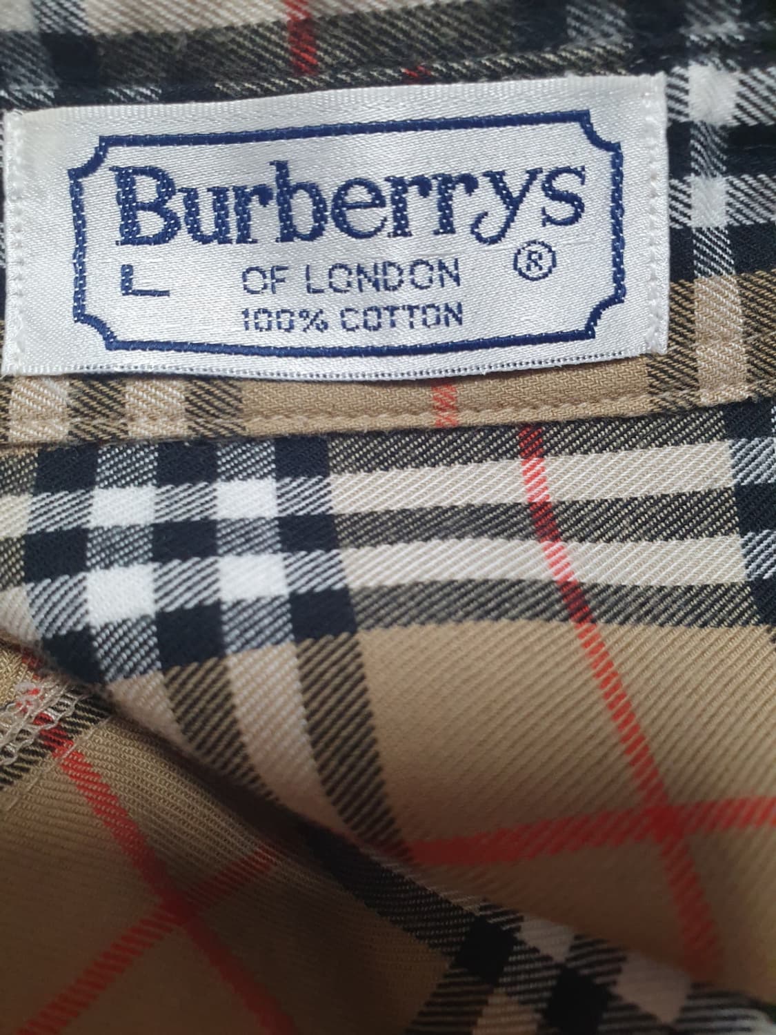 버버리 런던 노바체크 코튼 셔츠 S 상품이미지8