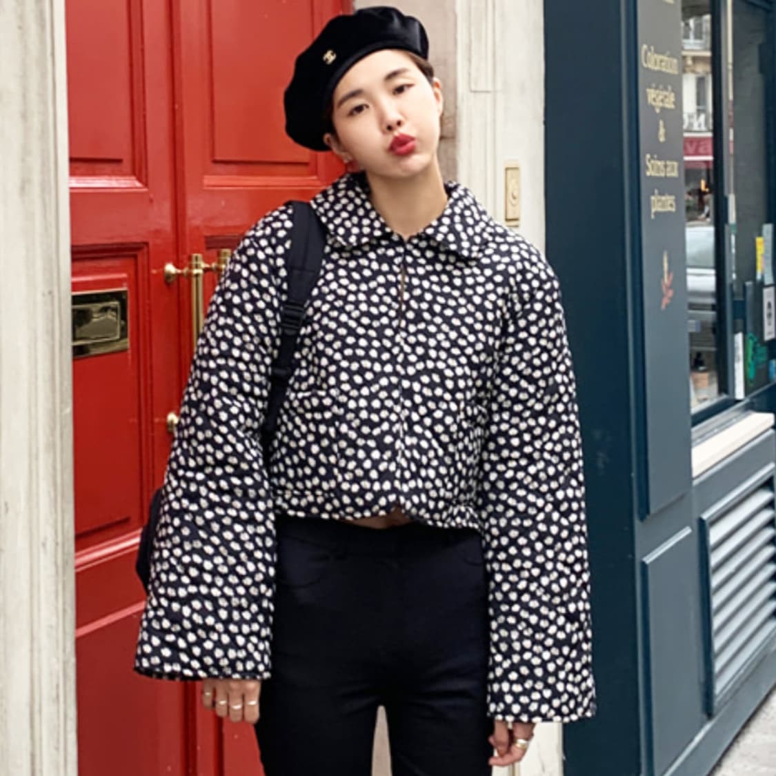 프로스트제이(PROST J) 플랑 데이지 퀼팅 패딩 프리사이즈 새상품  상품이미지1