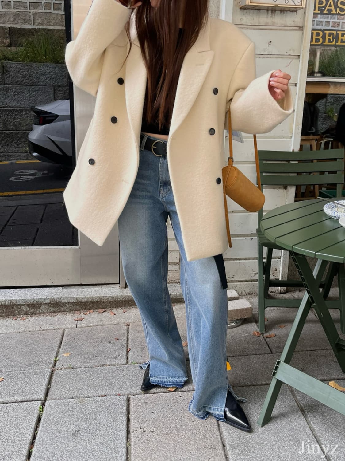 도매택 메이드 알파카 코트 아이보리 상품이미지1