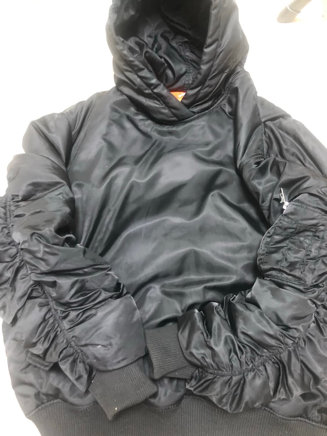 검정색 후드 일체형 항공점퍼 Ma-1 XL 105 사이즈 상품이미지5