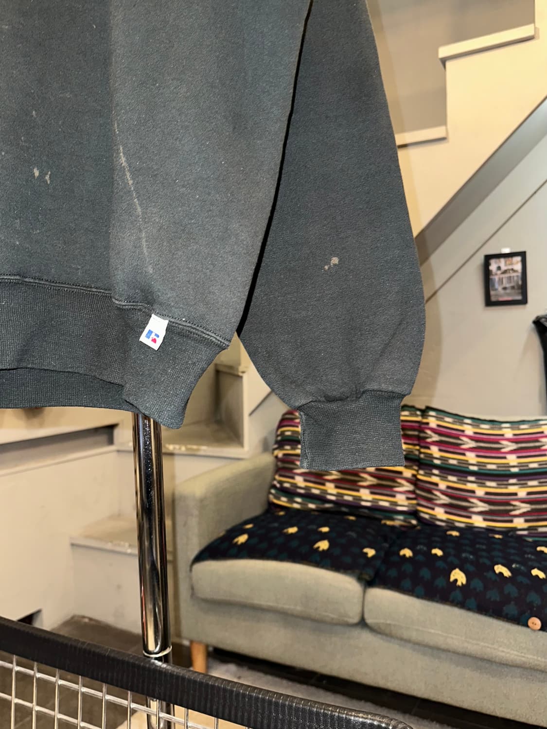 90’s Russell Athletic black plain faded 상품이미지8