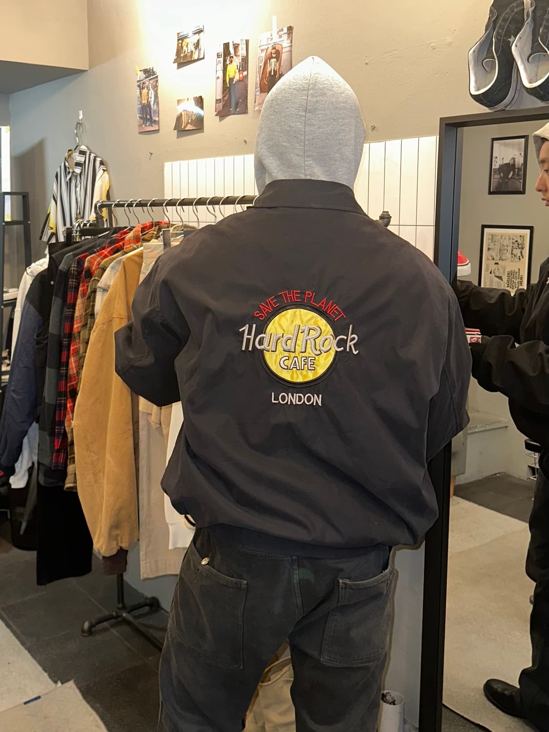 90’s Hard Rock Cafe London logo bomber 상품이미지1