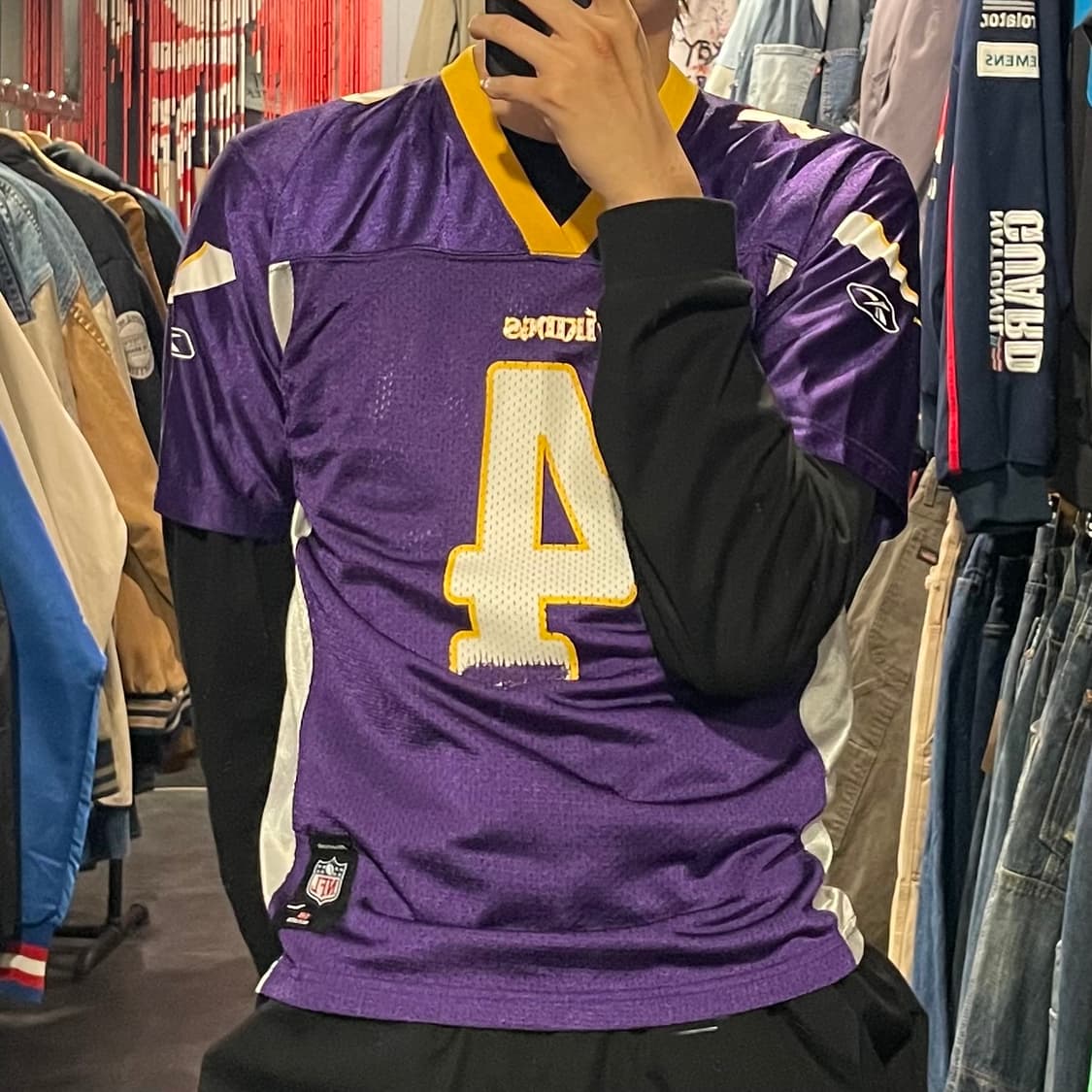 [IM] NFL X Reebok FAVRE No.4 퍼플 반팔져지 상품이미지3