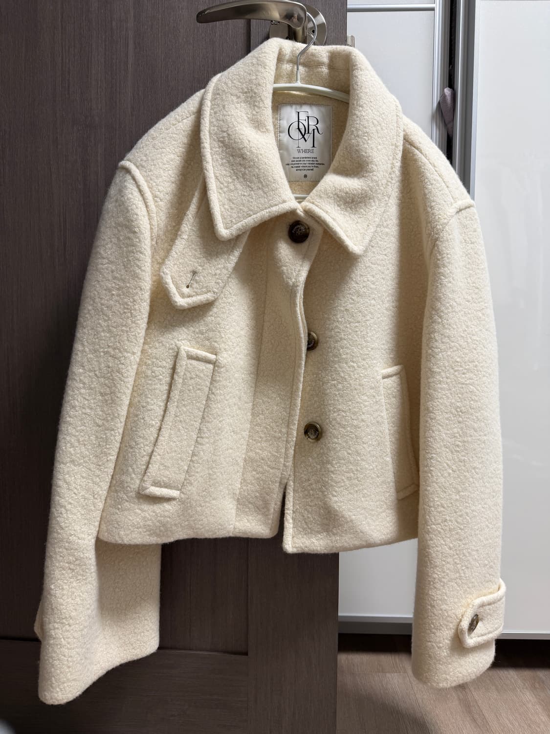 프롬웨얼 울 부클 숏코트 아이보리(오염X) 상품이미지1