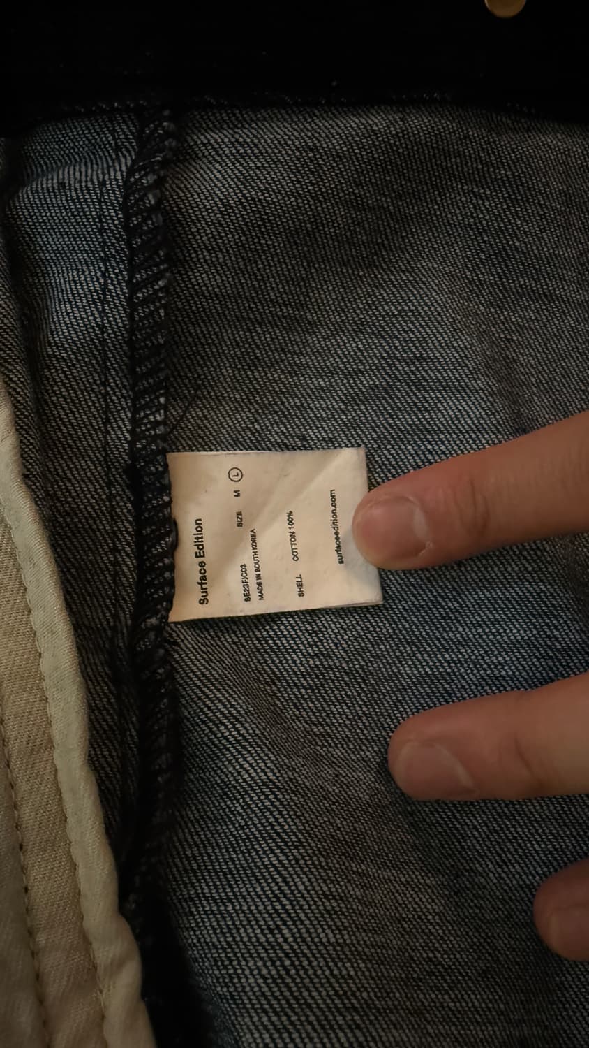 서피스에디션 VELVET DENIM TRUCKER JACKET 상품이미지4