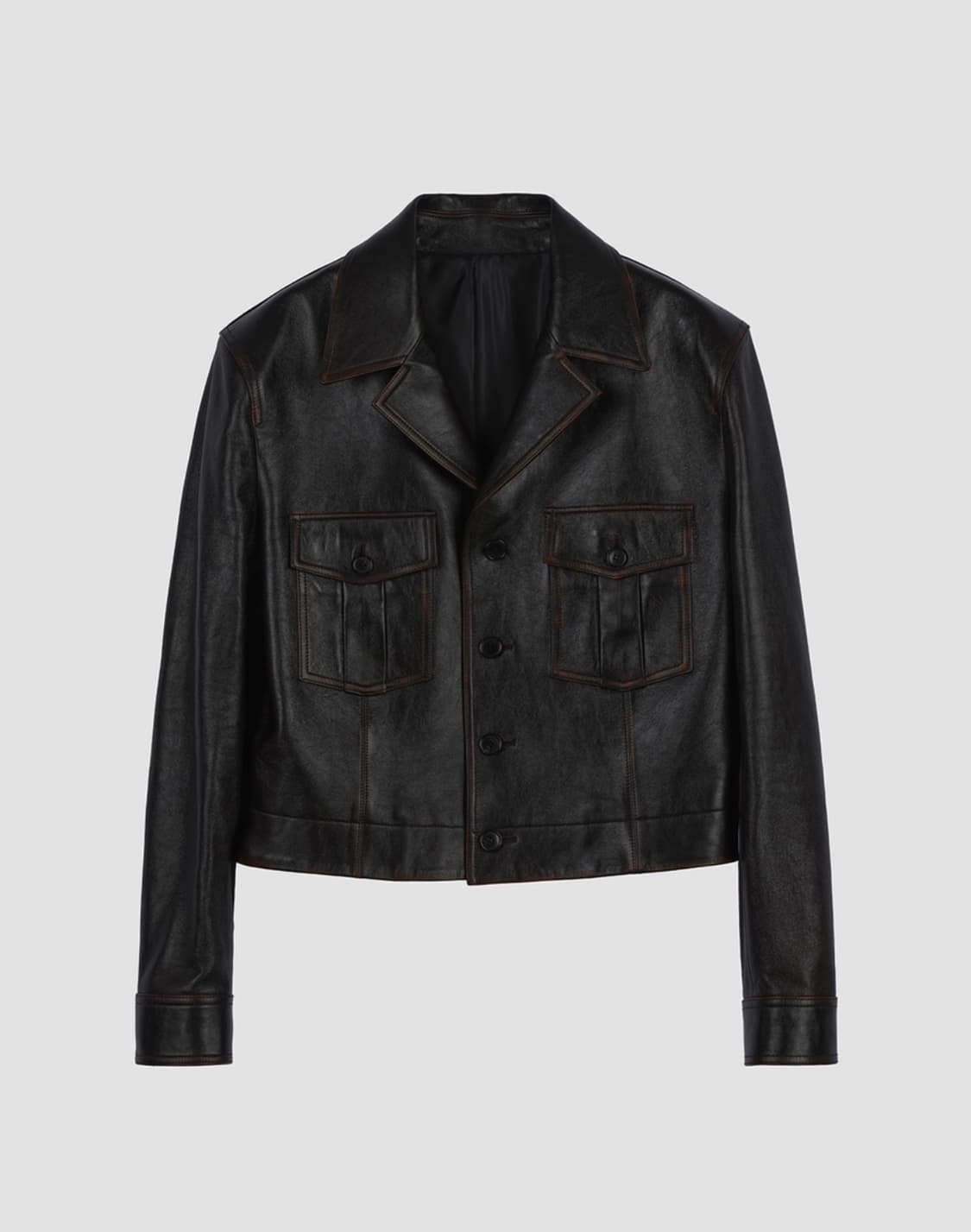 렉토 밀리터리 레더 자켓 L구매합니다 상품이미지1