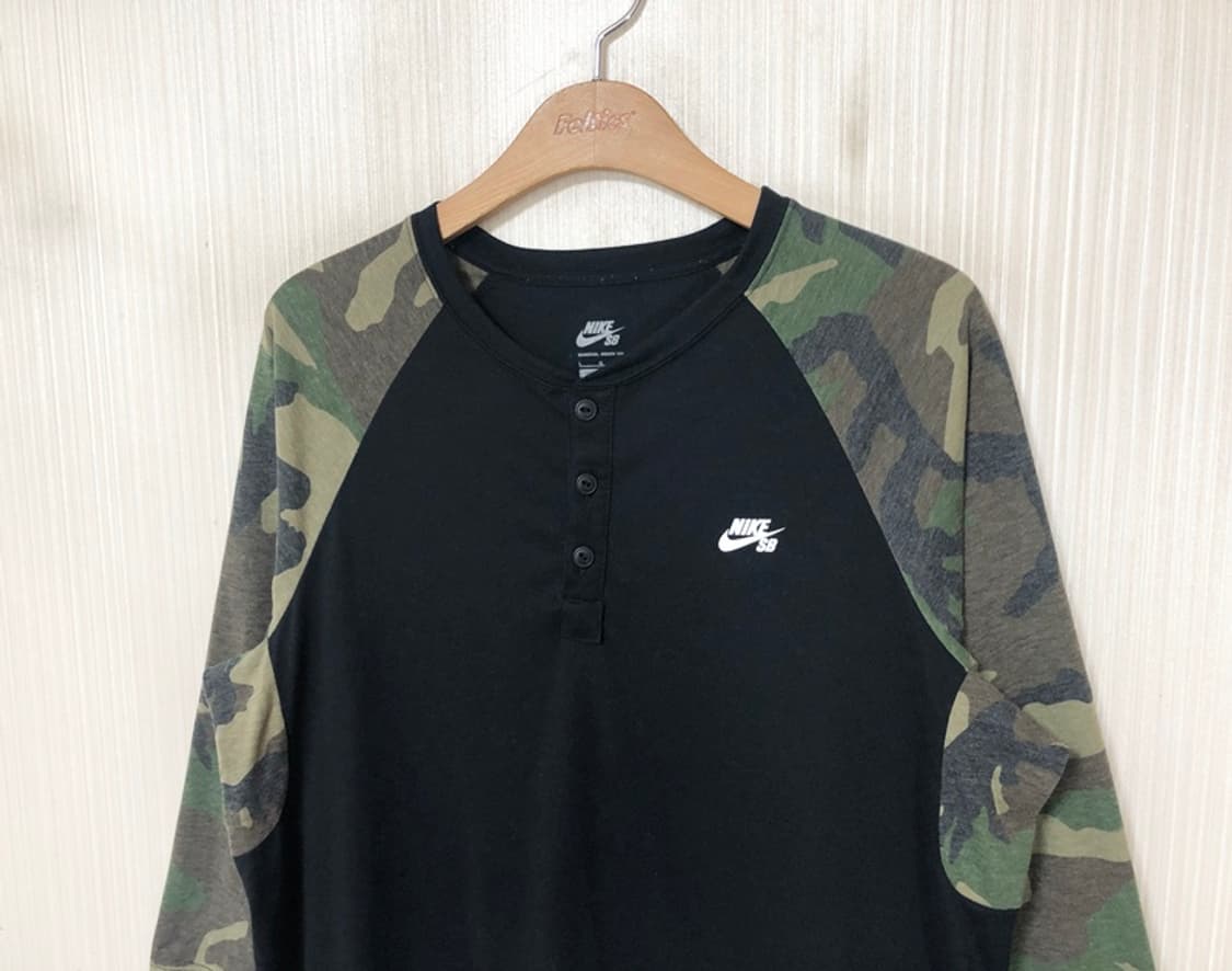 나이키 SB 카모 헨리넥 3/4(칠부) 베이스볼 슬리브셔츠 L(해외) 상품이미지6