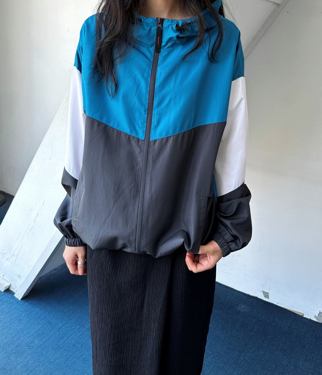 High count fabric panel wind parka 상품이미지7