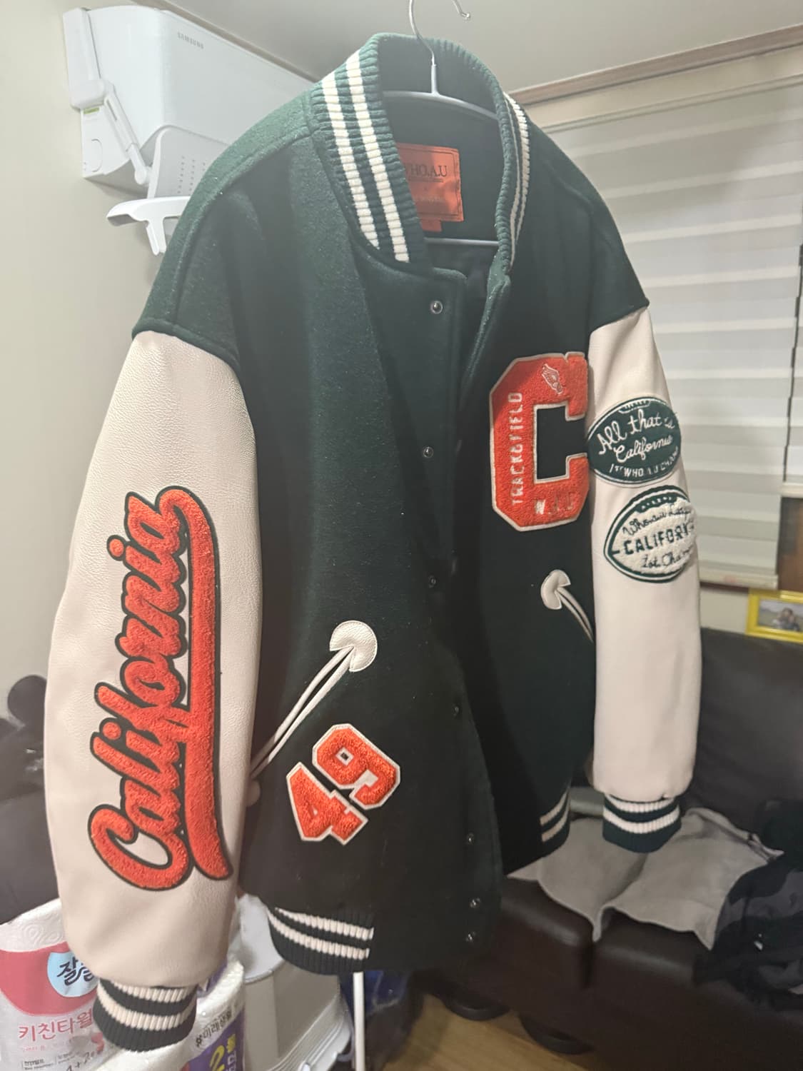 한정판 후아유x이동휘 콜라보 바시티 자캣(L) 상품이미지2