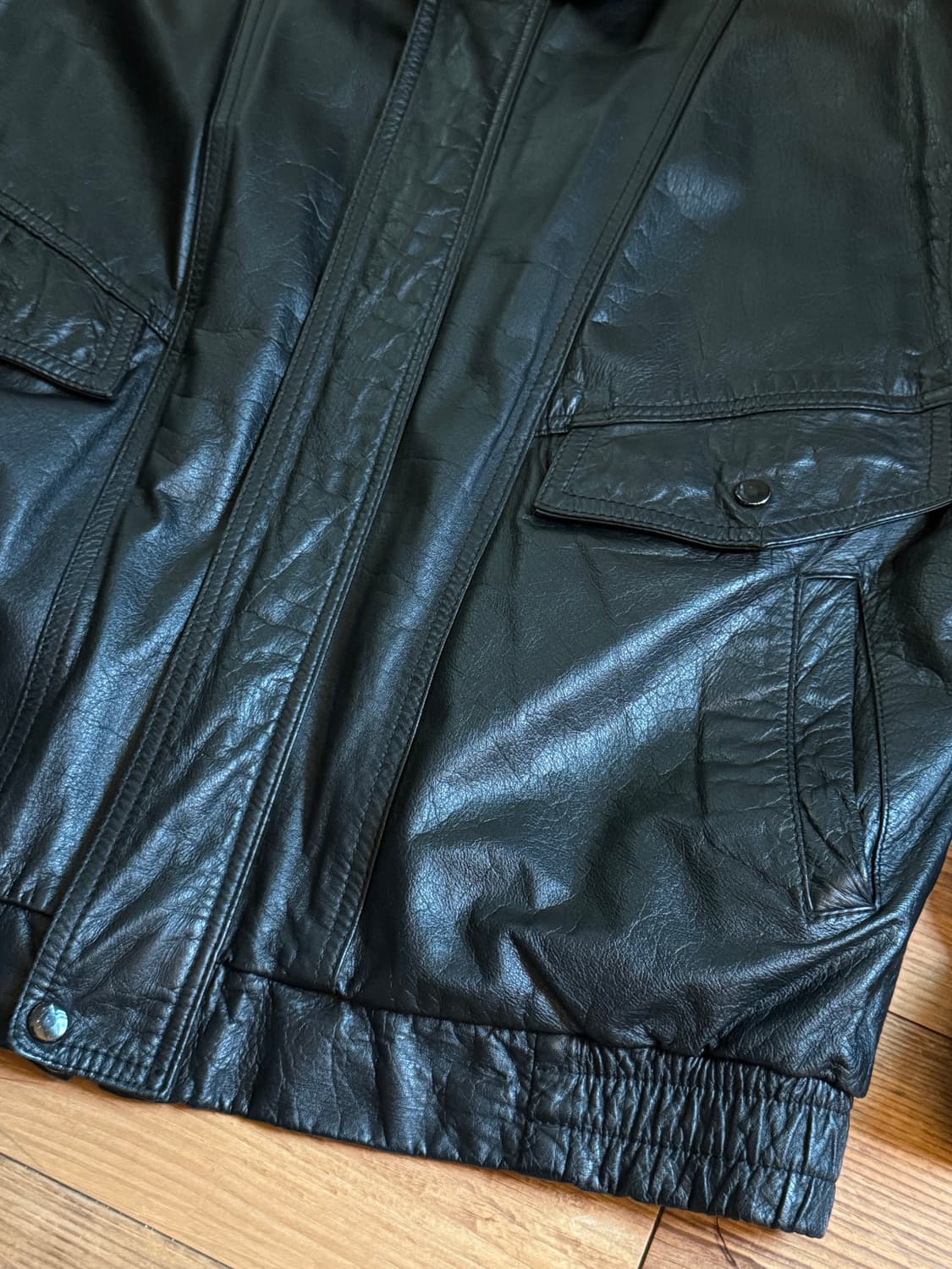빈티지 cowboy 블랙 리얼레더 가죽자켓 L 상품이미지3