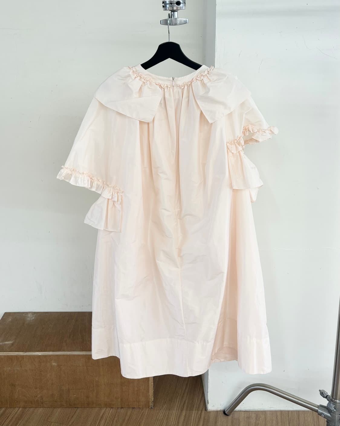 시몬 로샤 핑크 러플 레이스 원피스 상품이미지6