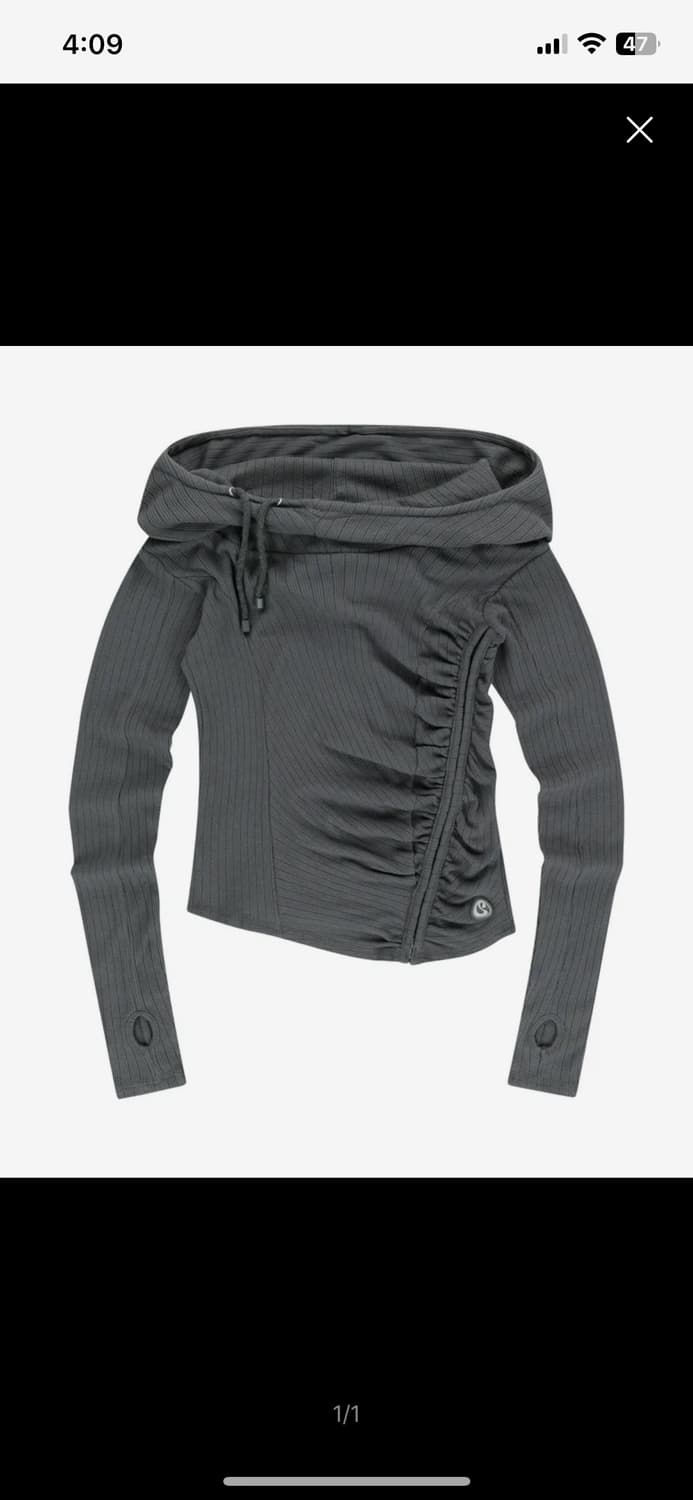 코이세이오 셔링 훅 후디 차콜  상품이미지1