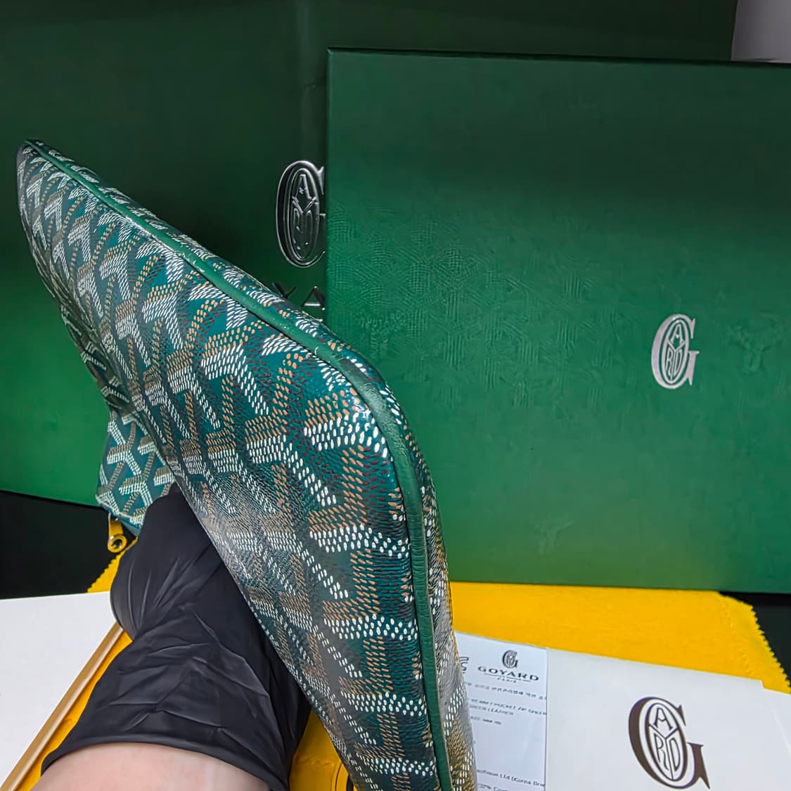 {클로젯}[MM/풀구성]고야드 세나 포쉐트 그린 클러치백 상품이미지9