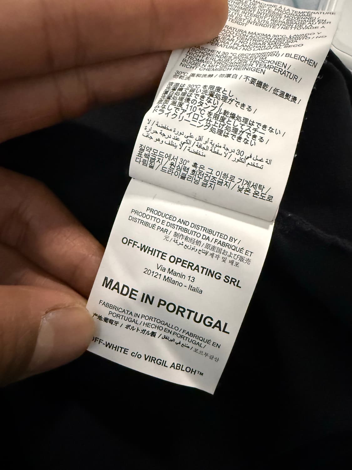 오프화이트 워터폴 오버핏 반팔티셔츠 OMAA038E19185015 상품이미지7