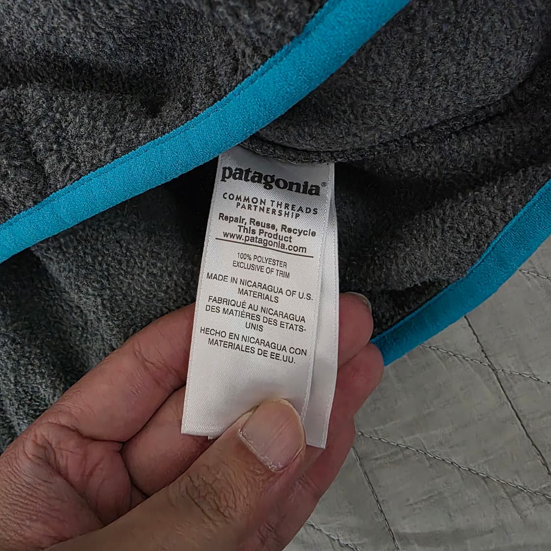 [M] 빈티지 파타고니아 신칠라 플리스 스냅 풀오버 그레이 상품이미지6