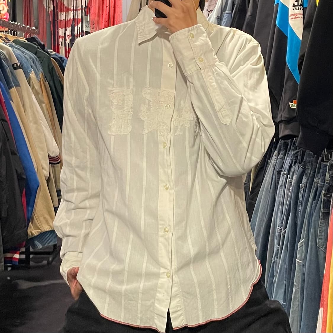 [IM] vintage 화이트 자수  셔츠 상품이미지2