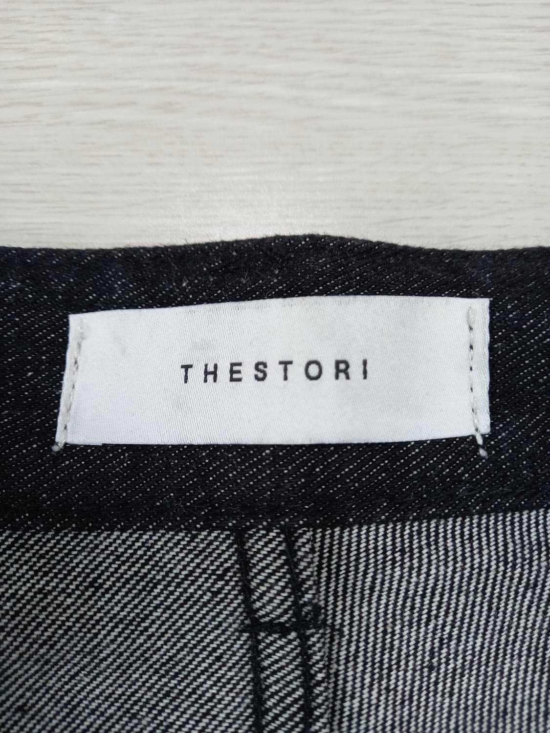 31 새상품 THESTORI 하이웨이스트 생지 일자 블랙 31-513 상품이미지7