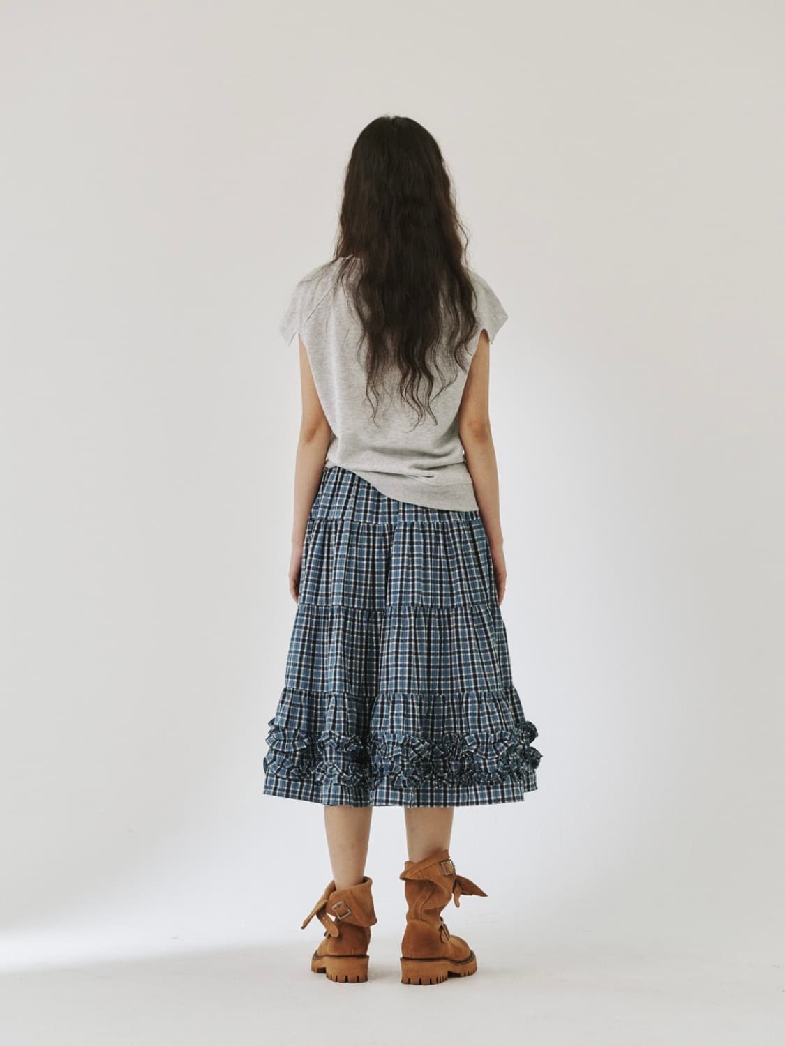 PLZPROJECT MIDDLE FRILL SKIRT 상품이미지3