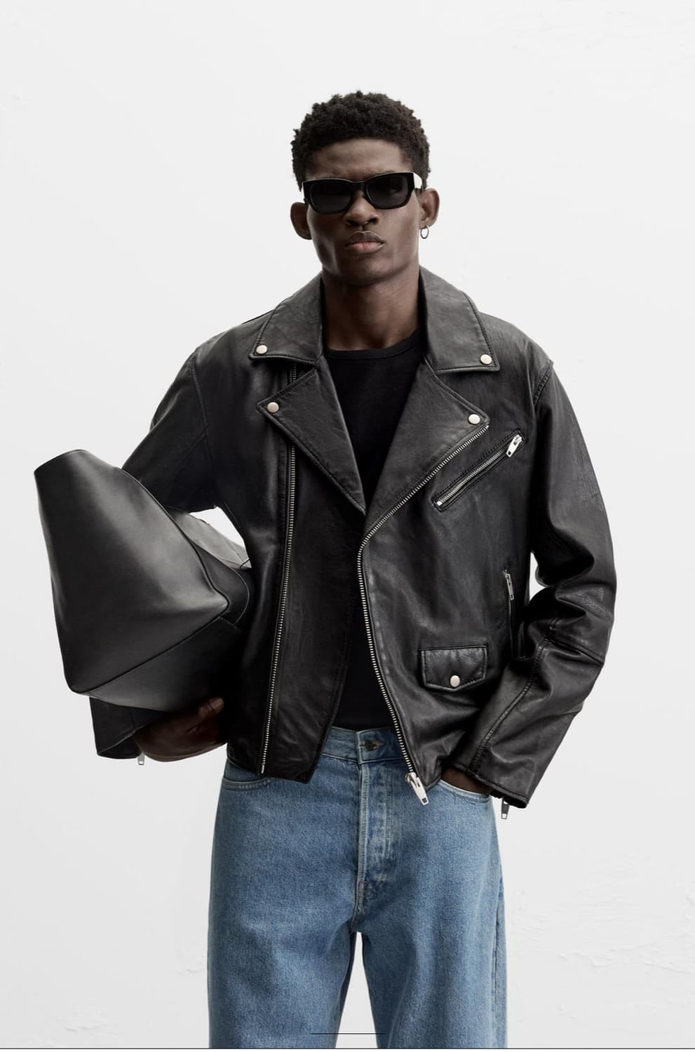 자라 레더 바이커 점퍼 상품이미지1