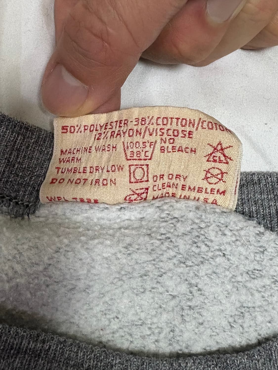 [L] USA 러셀 빈티지 스웻 맨투맨 90s 그레이 상품이미지3