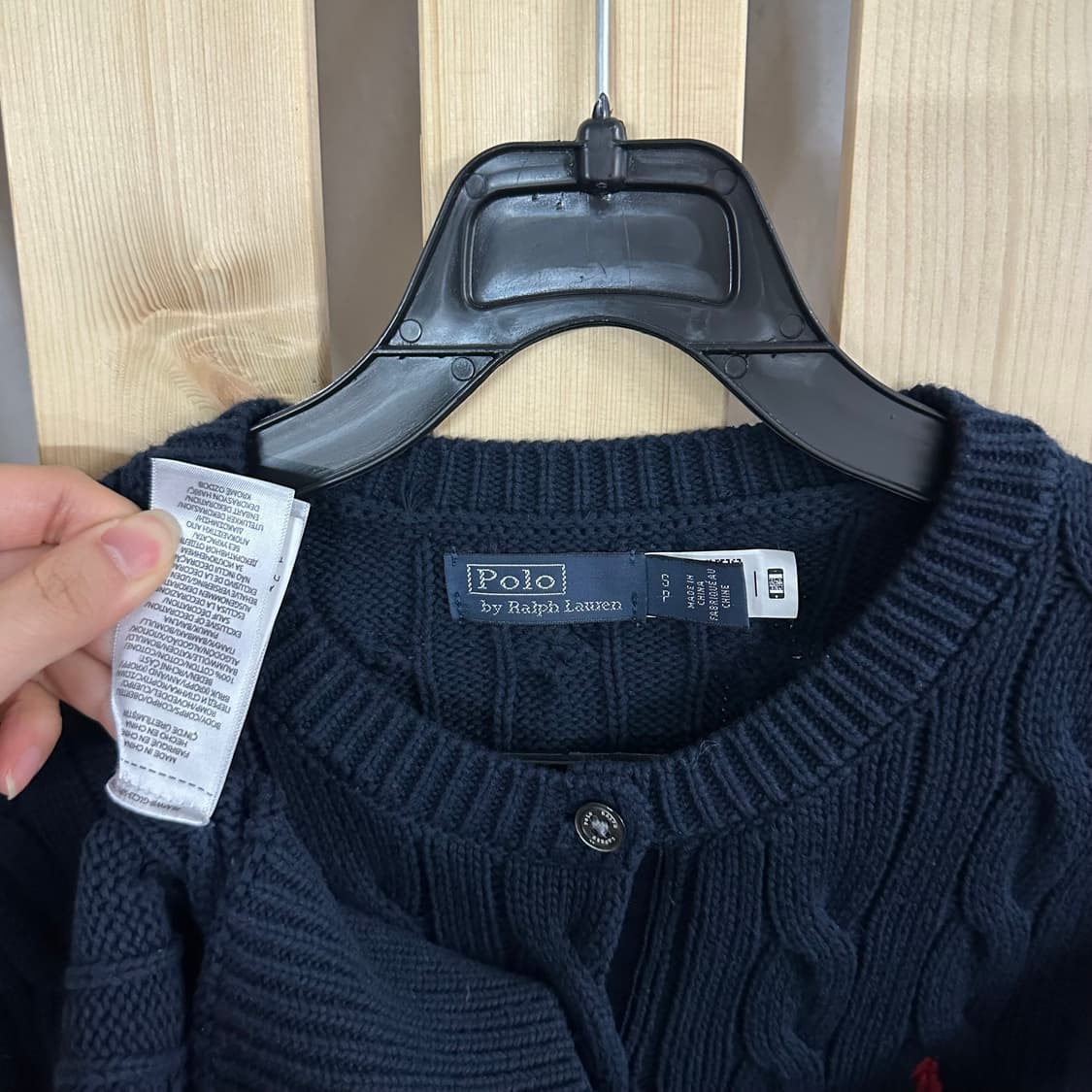 (S) 폴로 랄프로렌 네이비 케이블 니트 가디건 상품이미지5