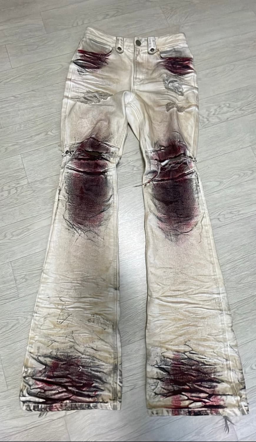 Devil kim bloodskid waxed denim pants 상품이미지1