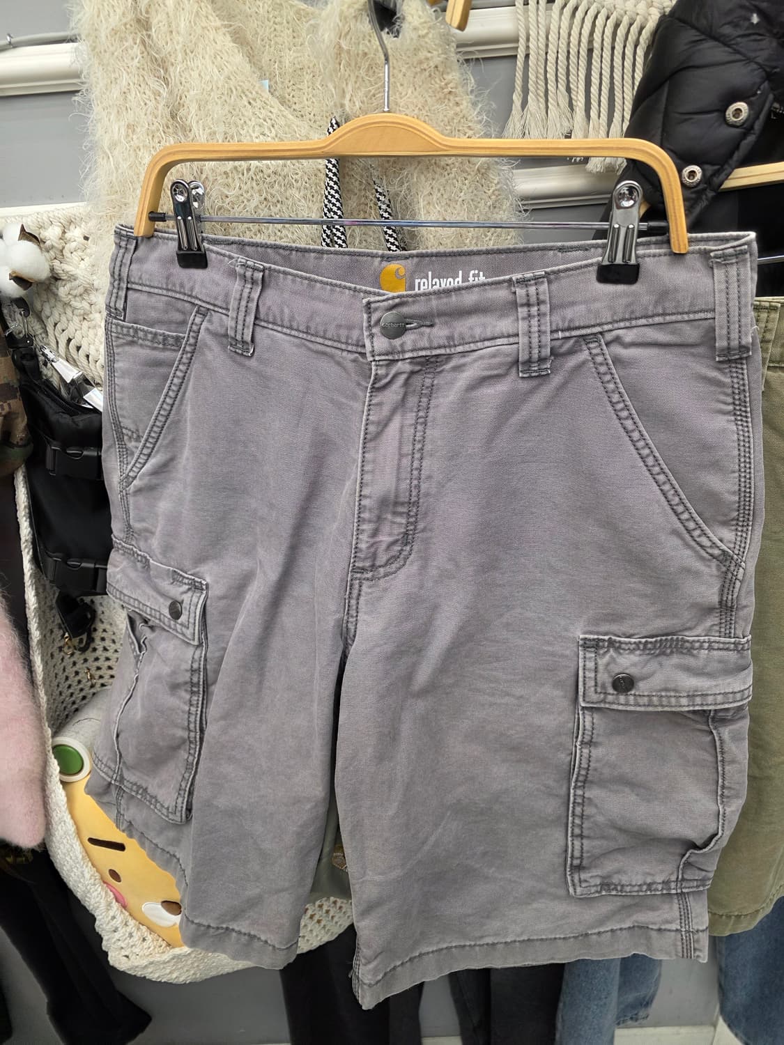 칼하트 카고 반바지 relaxed fit 34 그레이 상품이미지3