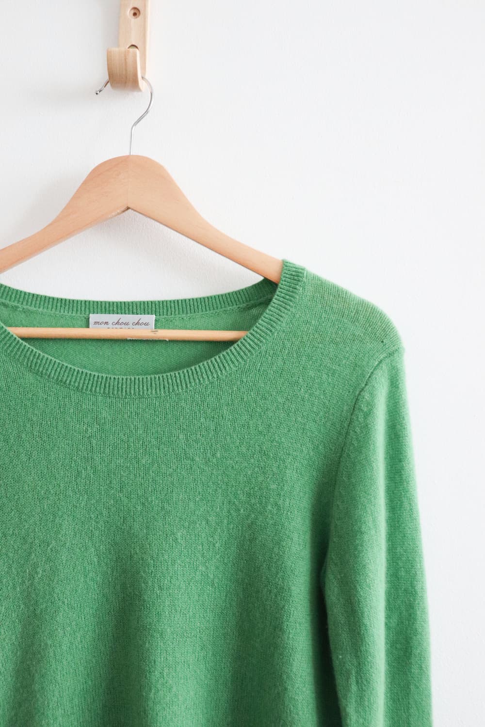 mon chou chou cashmere green knit 상품이미지4