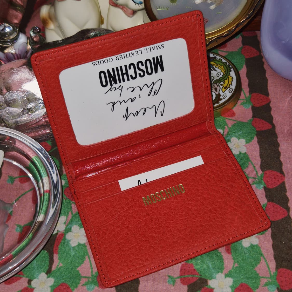 90s 이탈리아 모스키노 하트 레더 반지갑 상품이미지6