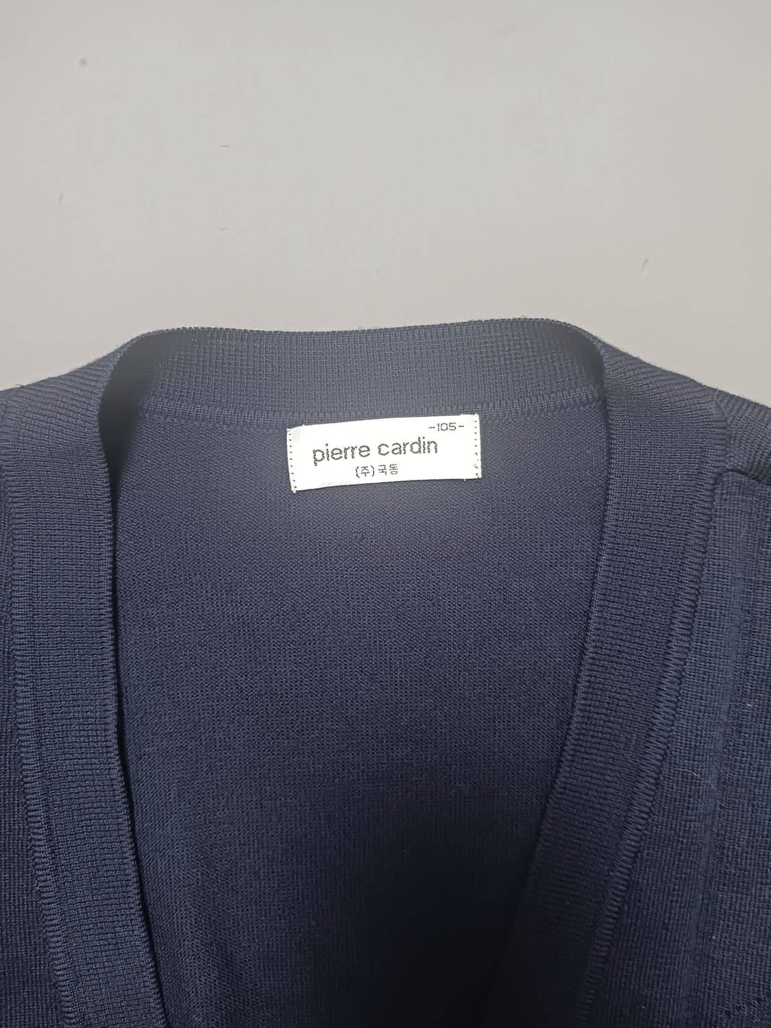 [105] 피에르가르뎅 네이비 울 100% 가디건 상품이미지2