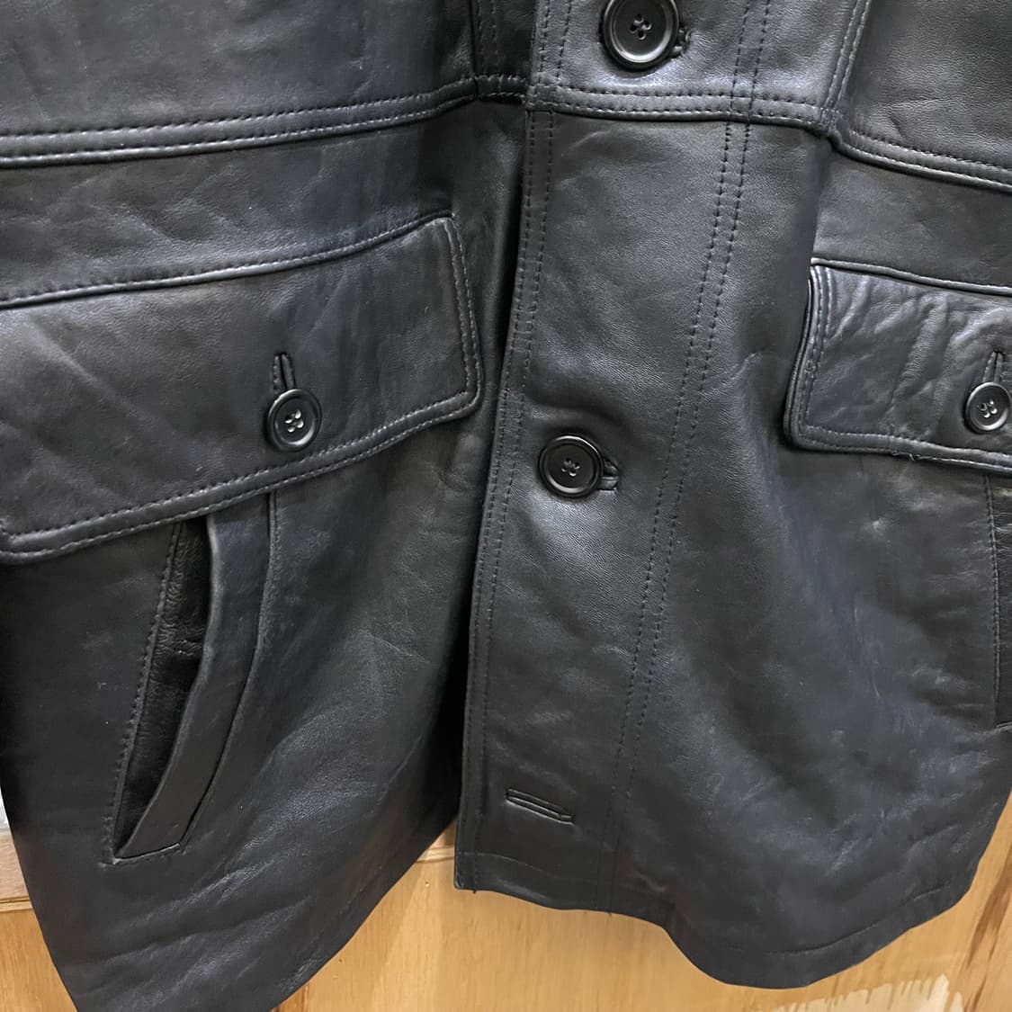 90's vintage 램스킨 카코트 상품이미지3