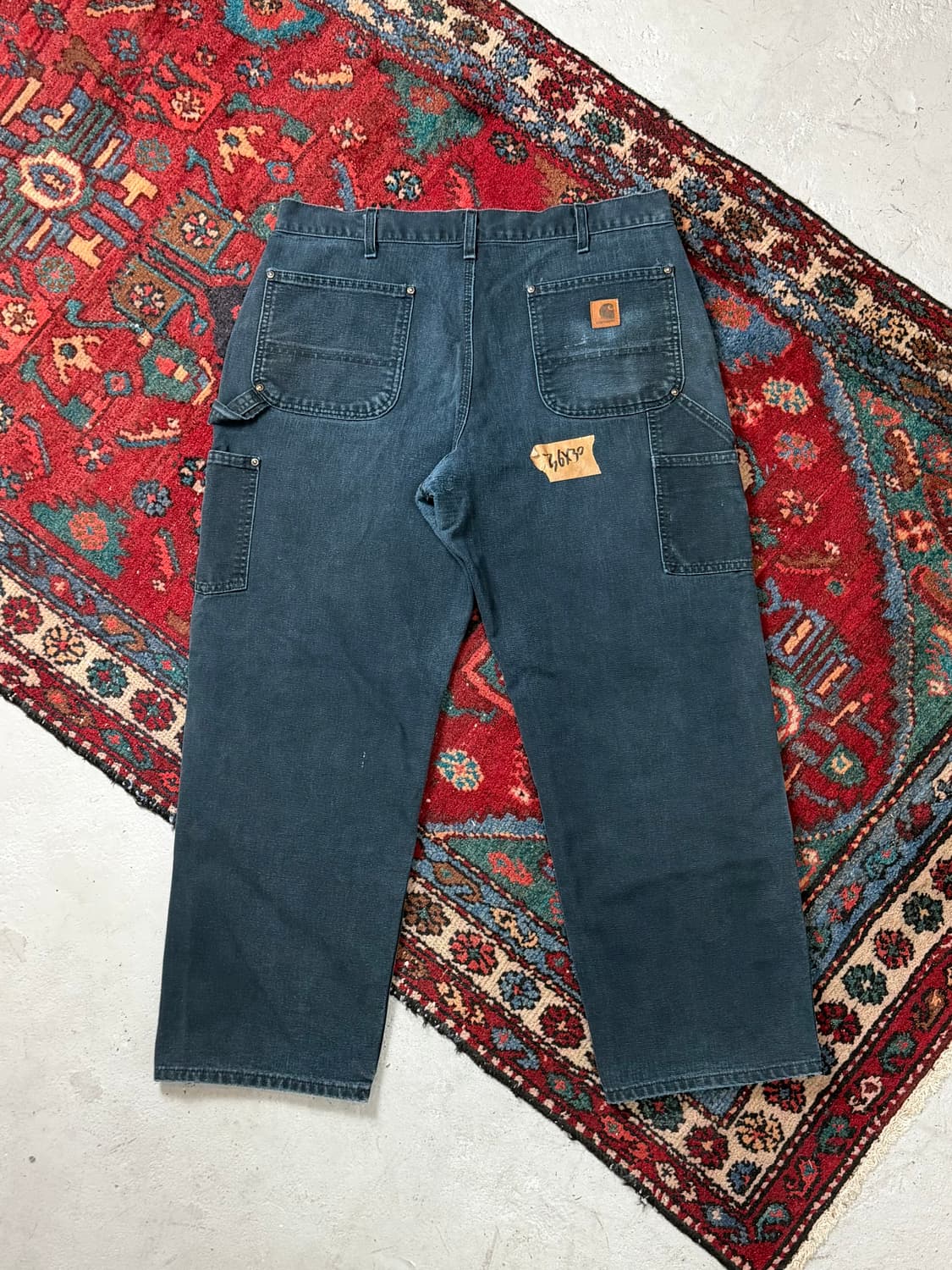 OG 칼하트 B136 더블니 팬츠 칼하트 썩블니 블랙 상품이미지3