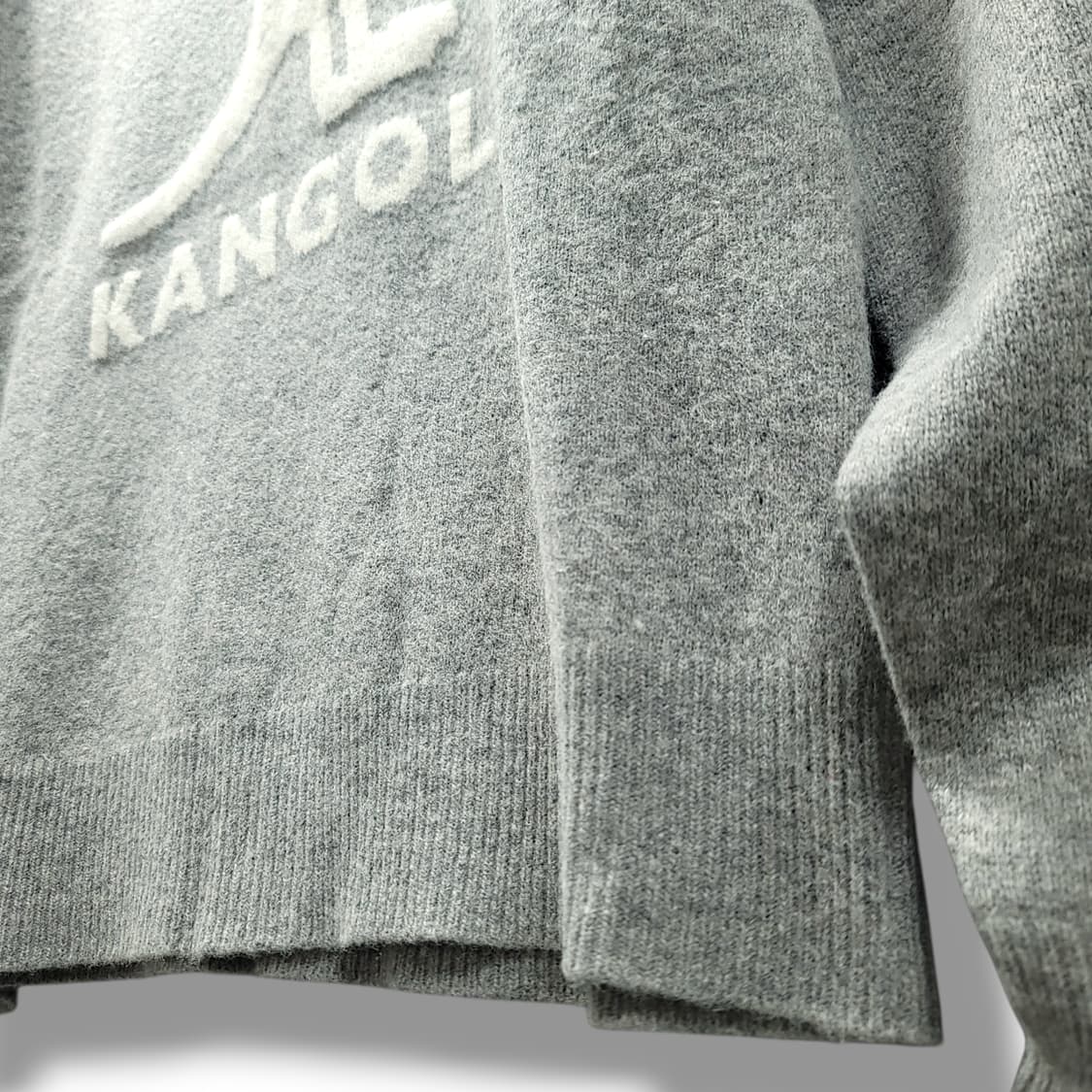 [L] 캉골 멜란지그레이 빅 심볼 니트 상품이미지6