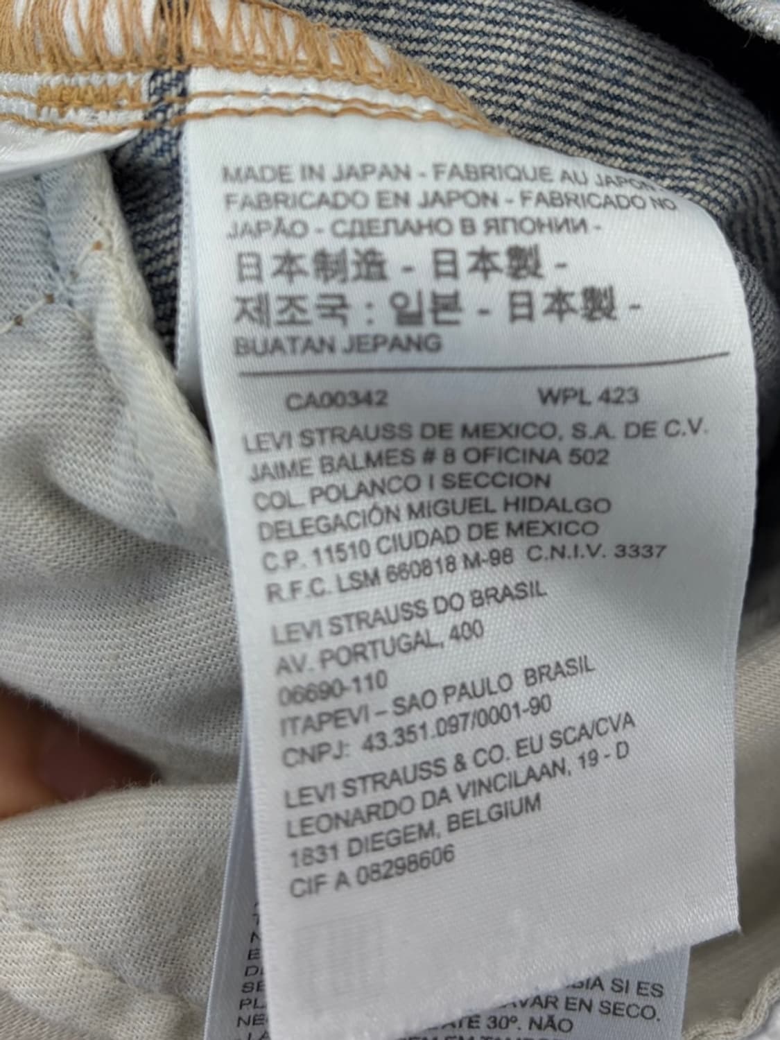 리바이스 502 LMC 셀비지 데님팬츠 (30)  상품이미지9