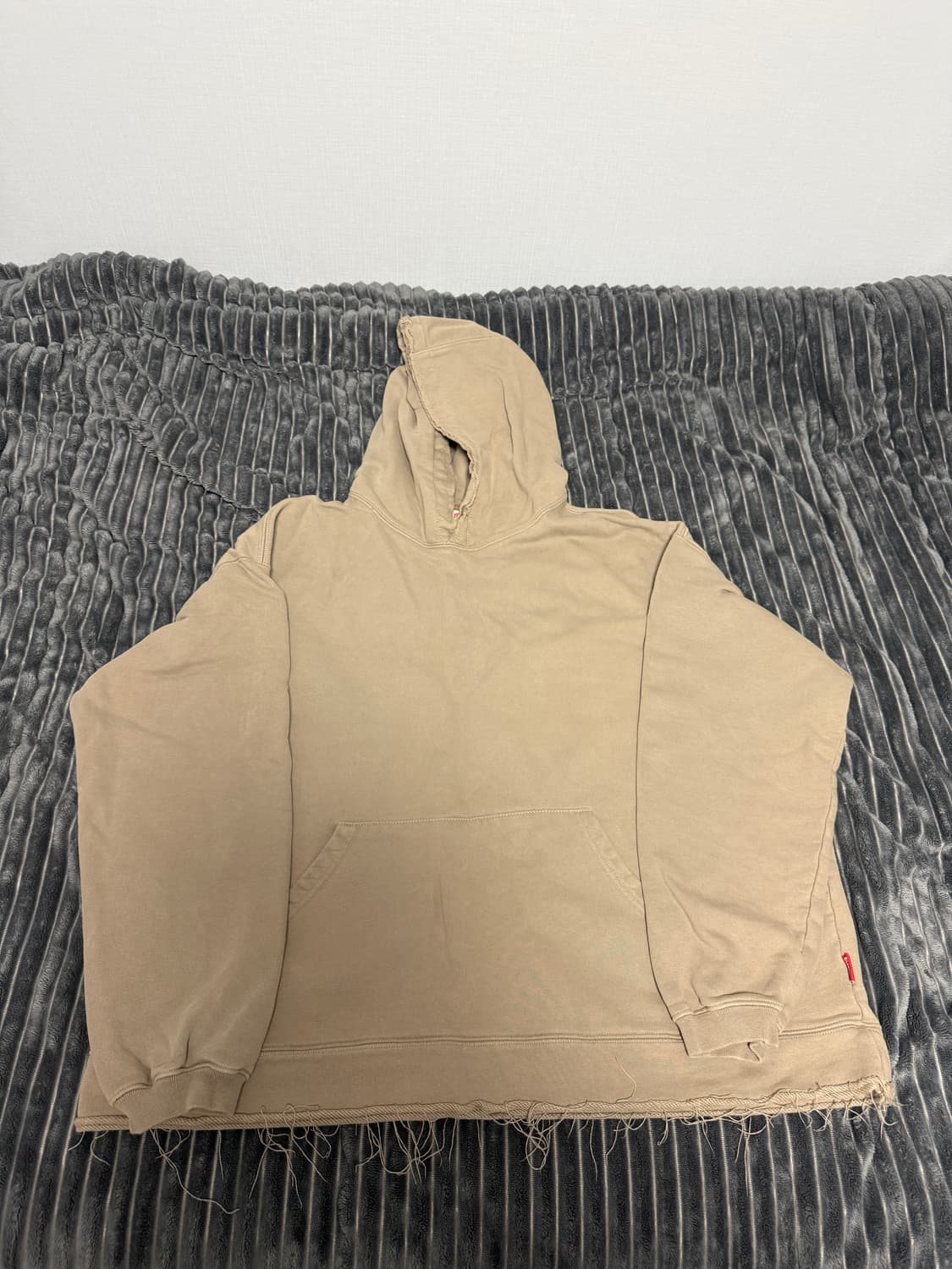 블랙아웃 컷티드 후드티 L사이즈 상품이미지1