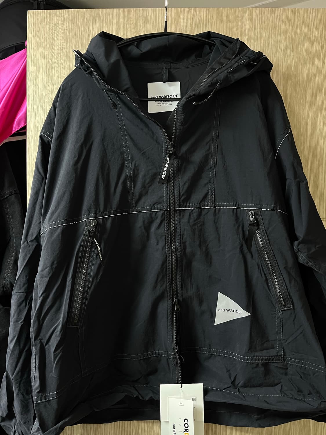 앤드원더 PERTEX wind jacket black wm 사이즈 상품이미지2