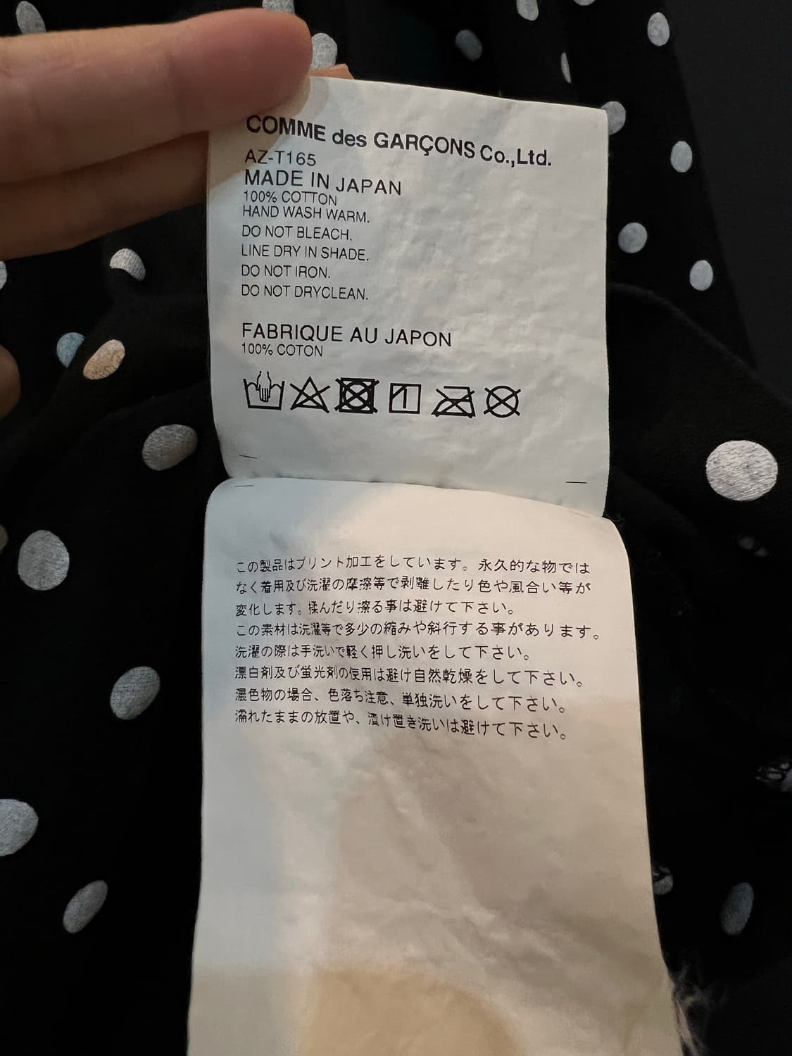 꼼데가르송 플레이 폴카 도트 롱슬리브 티셔츠 상품이미지5