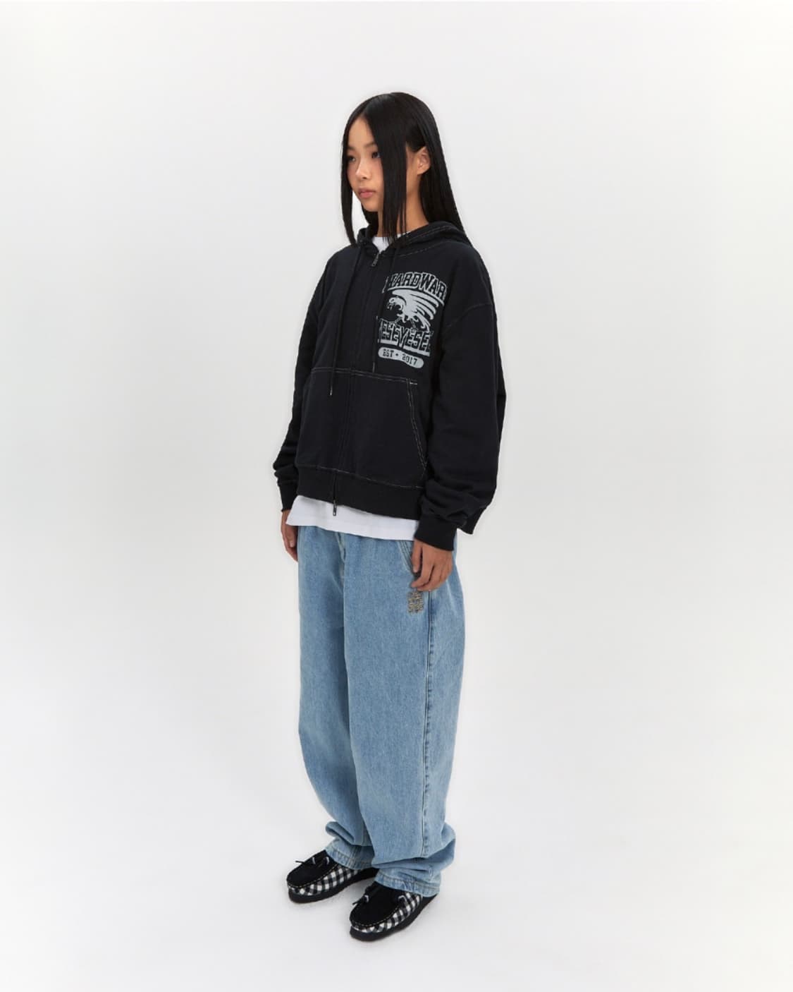 Y.E.S Single Stitch Hoodie Black 상품이미지4