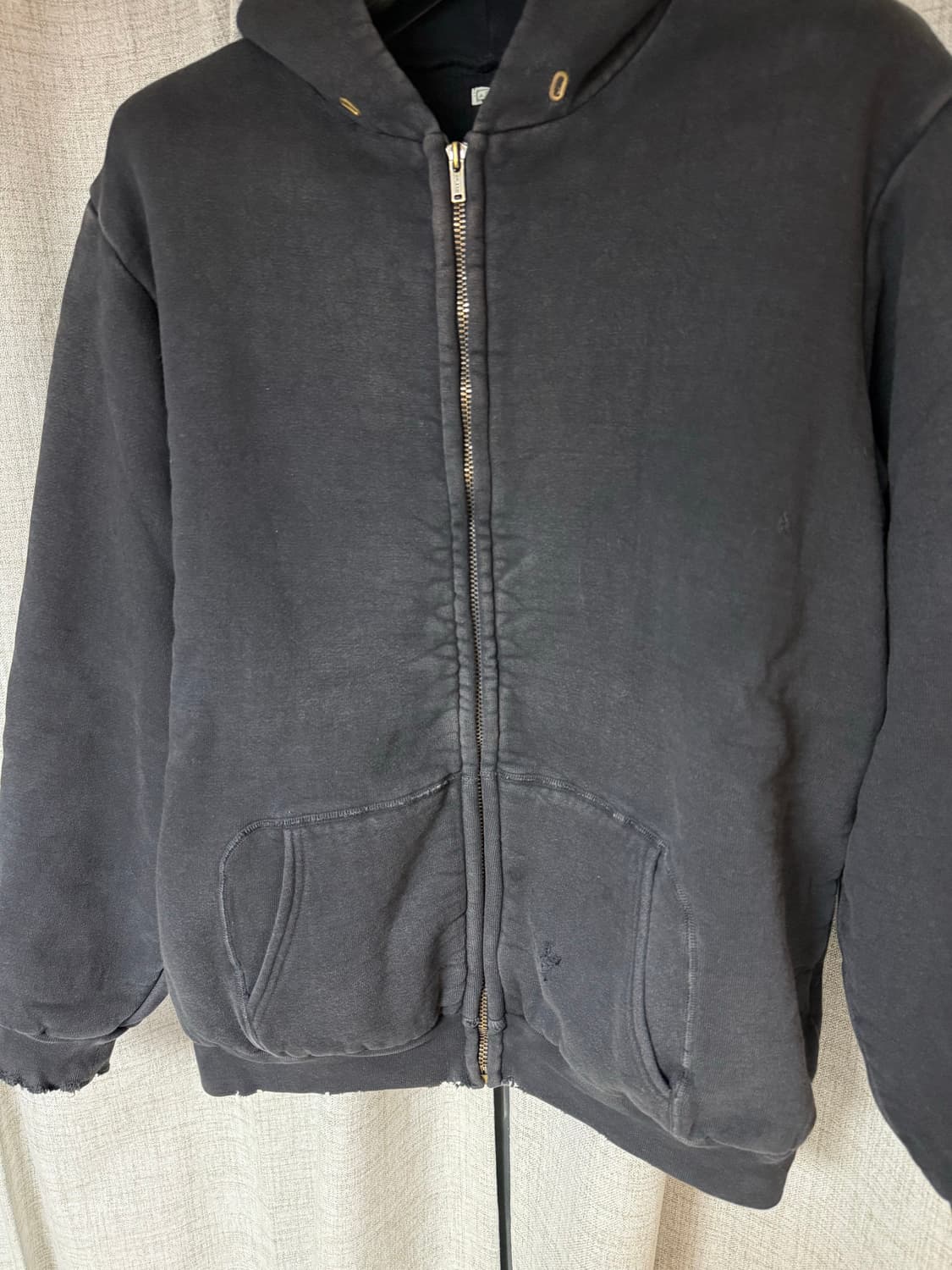 [2]아프레쎄 25 빈티지 후드 집업 블랙 상품이미지2