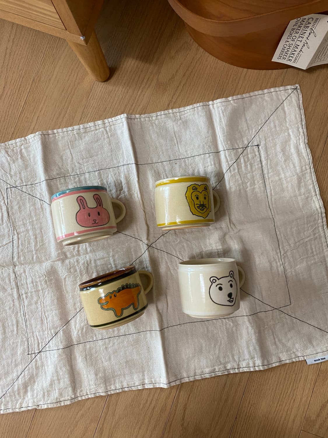 다이삭 머그컵 토끼,곰,사자,공룡 각 판매 상품이미지4