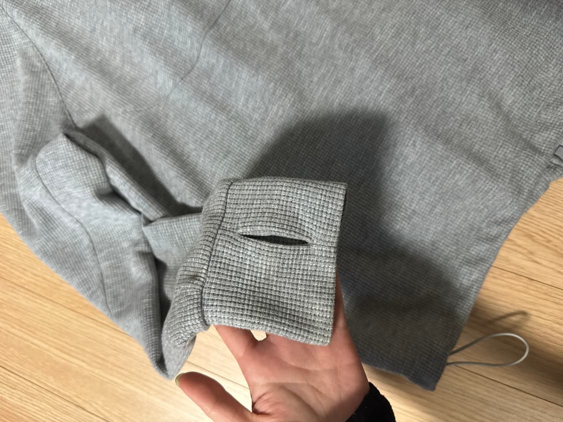 산산기어 서킷 후드 집업 멜란지 그레이 2사이즈 상품이미지7